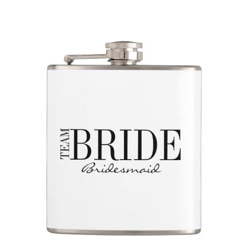 Team Bride Bridesmaid Bridal Party Flask