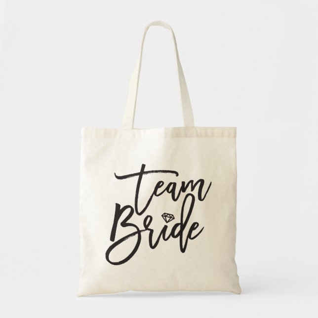 Team Bride Brush Diamond Bridal Party Wedding Bag (Front)