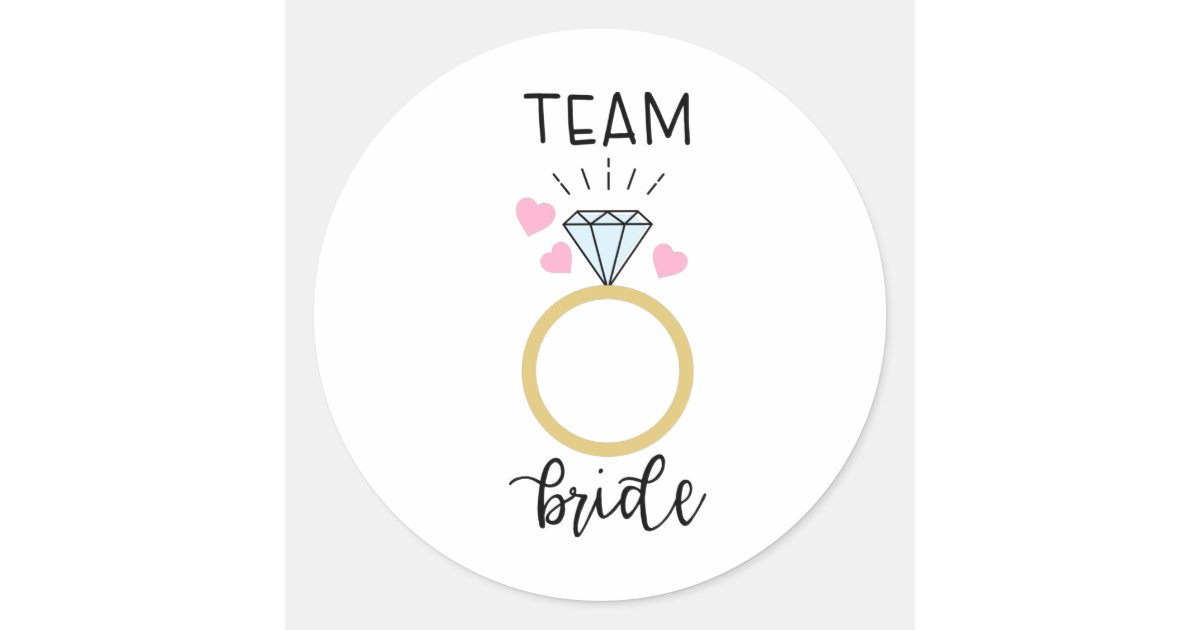 Team Bride Classic Round Sticker | Zazzle
