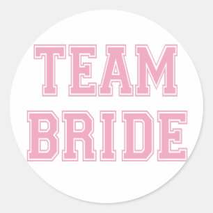 Team Bride Classic Round Sticker