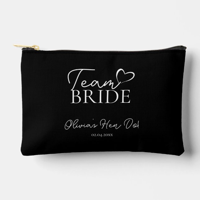 Team Bride Cosmetic Bag – Fun Bachelorette Party  (Front)