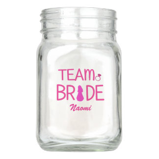 Team Bride - Custom Bridesmaid Gifts Mason Jar