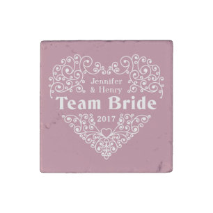 Team Bride custom names & year wedding magnet