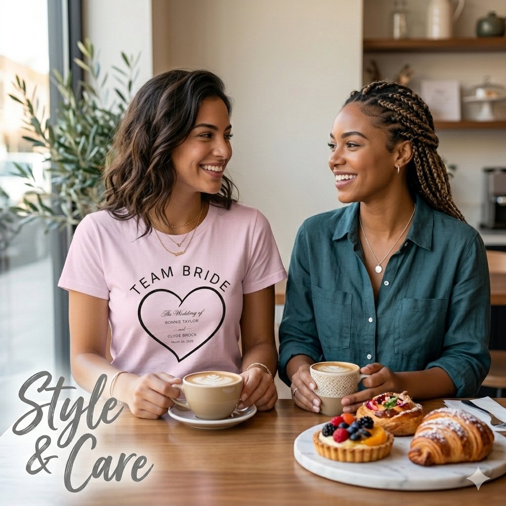 Team Bride Custom Text Stylish Wedding T-Shirt