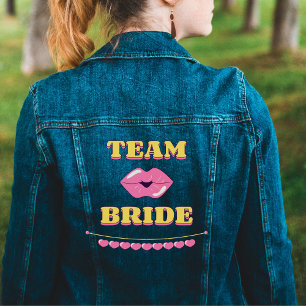 team bride cute women's denim jacket