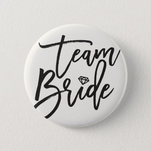 Team Bride Diamond Bridal Party Wedding Button