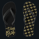 Team Bride Diamonds Bridal Party Wedding Flip Flop<br><div class="desc">Designed by fat*fa*tin. Easy to customize with your own text,  photo or image. For custom requests,  please contact fat*fa*tin directly. Custom charges apply.

www.zazzle.com/fat_fa_tin
www.zazzle.com/color_therapy
www.zazzle.com/fatfatin_blue_knot
www.zazzle.com/fatfatin_red_knot
www.zazzle.com/fatfatin_mini_me
www.zazzle.com/fatfatin_box
www.zazzle.com/fatfatin_design
www.zazzle.com/fatfatin_ink</div>