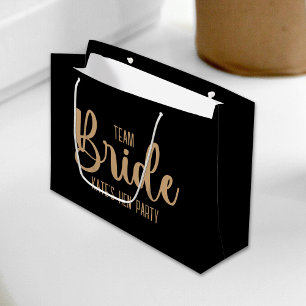 Team Bride Elegant Bachelorette Large Gift Bag