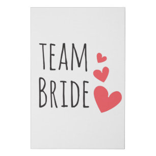 Team Bride Faux Canvas Print