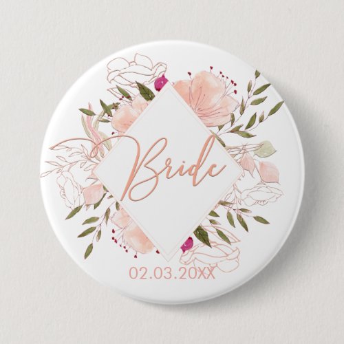 TEAM BRIDE FLORAL BUTTON