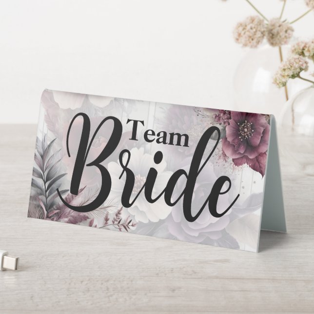 Team Bride floral wedding  Table Tent (In SItu (Table))
