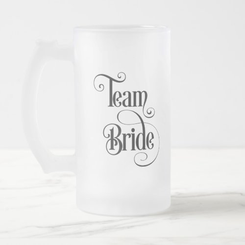 Team Bride Frosted Glass Beer Mug