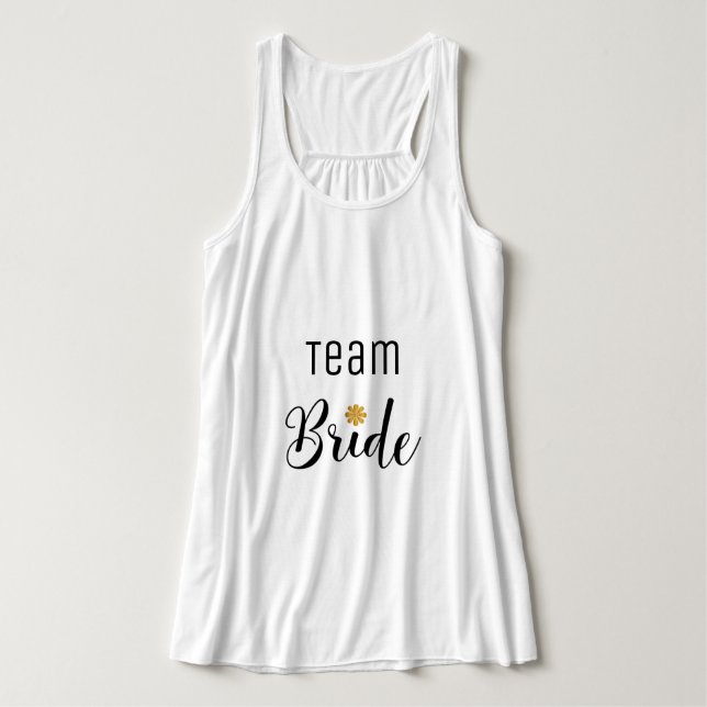 Team Bride Fun Bachelorette Wedding Elegant Tank Top (Design Front)