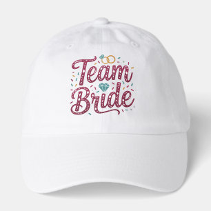 Team Bride Glitter Confetti Bachelorette Party Hat