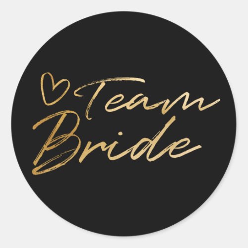 Team Bride _ Gold faux foil sticker