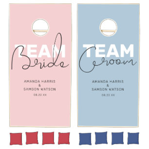 Team Bride & Groom Personalized Cornhole Set