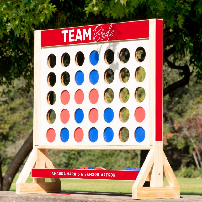 Team Bride & Groom Personalized Fast Four (Lawn)