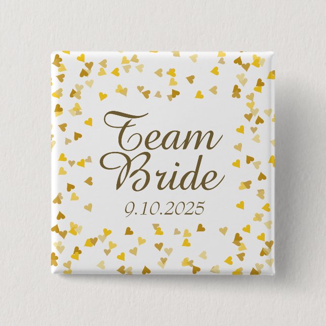 Team Bride / Groom Pinback Button (Front)
