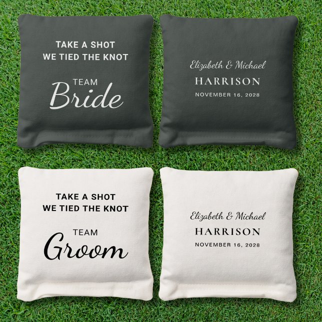 Team Bride Groom Wedding Cornhole Bags (Creator Uploaded)