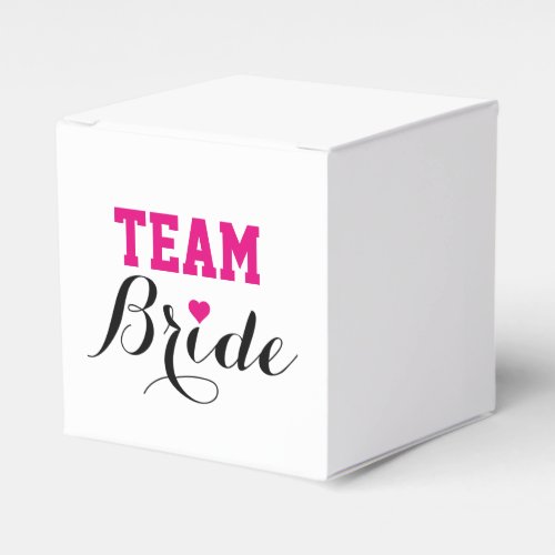 Team Bride Hot Pink Heart Favor Box S