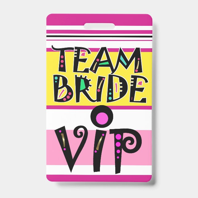 Team Bride Lanyard Badge (Front)