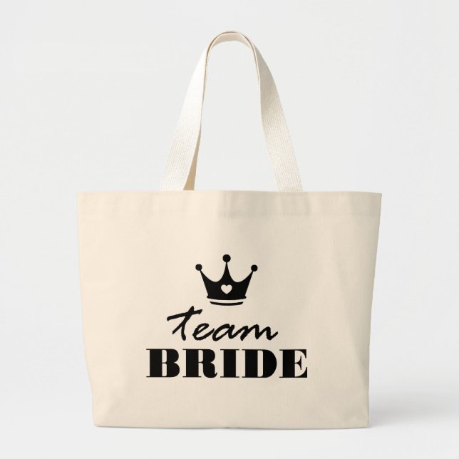 Team Bride Large Tote Bag (Front)