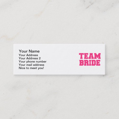 Team Bride Business Cards