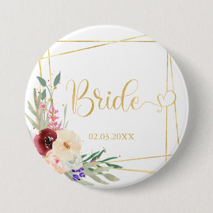 Team Bride! Modern Geometrik Button