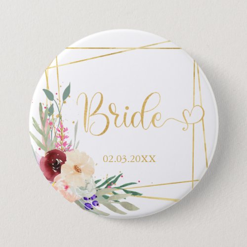 Team Bride Modern Geometrik  Button