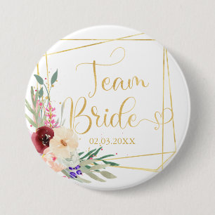 Team Bride! Modern Geometrik Button