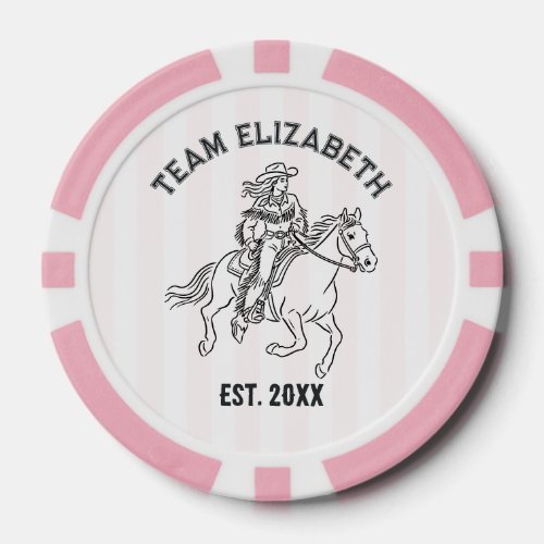 Team Bride Nashville Cowgirl Photo Bachelorette Poker Chips