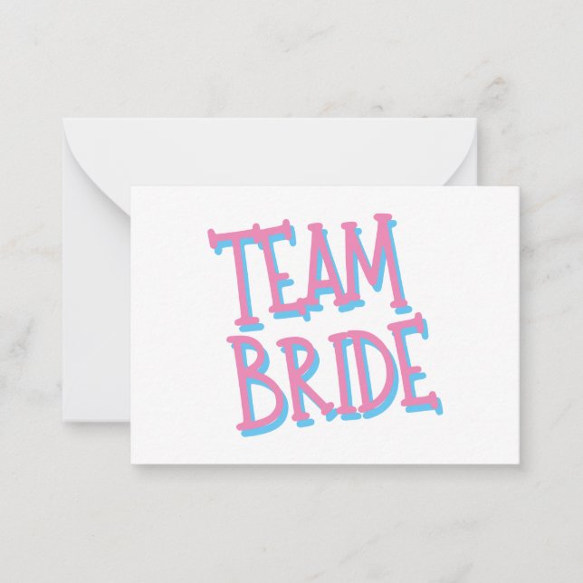 Team Bride Note Card (Front)