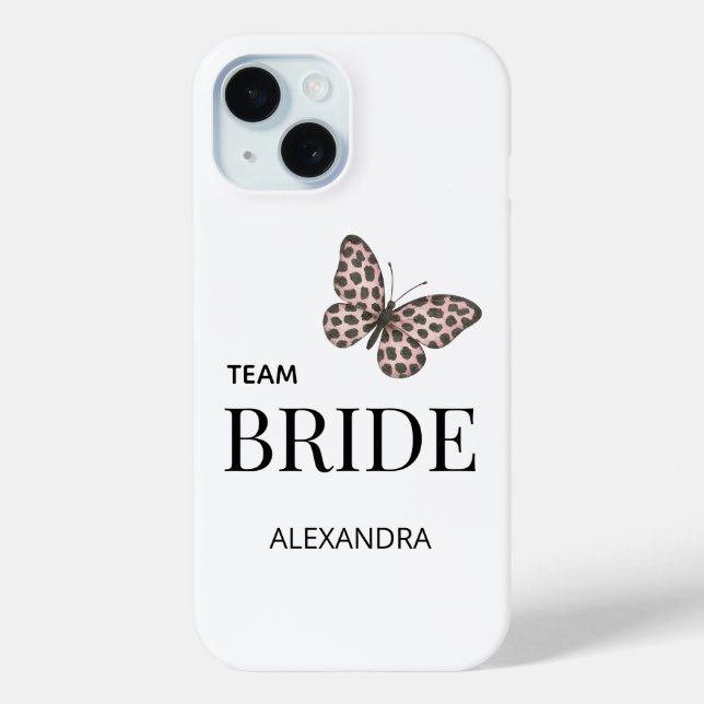 Team Bride Personalized Wedding Design Case-Mate iPhone Case (Back)