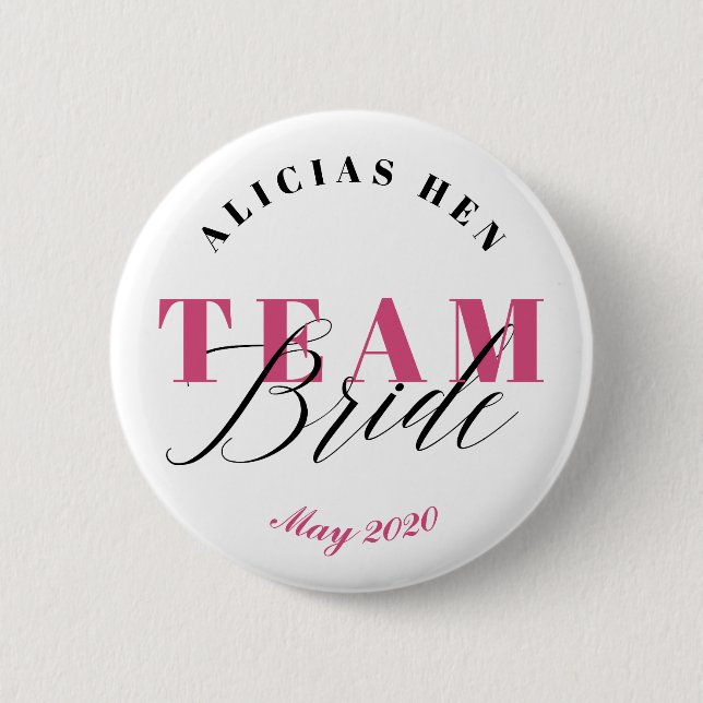 TEAM BRIDE PINBACK BUTTON (Front)