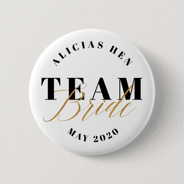 TEAM BRIDE PINBACK BUTTON (Front)