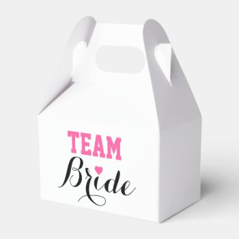 Team Bride Pink Heart Favor Box G by HappyMemoriesPaperCo at Zazzle