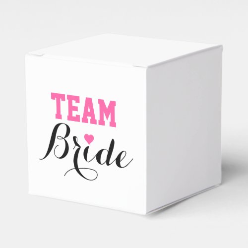 Team Bride Pink Heart Favor Box S