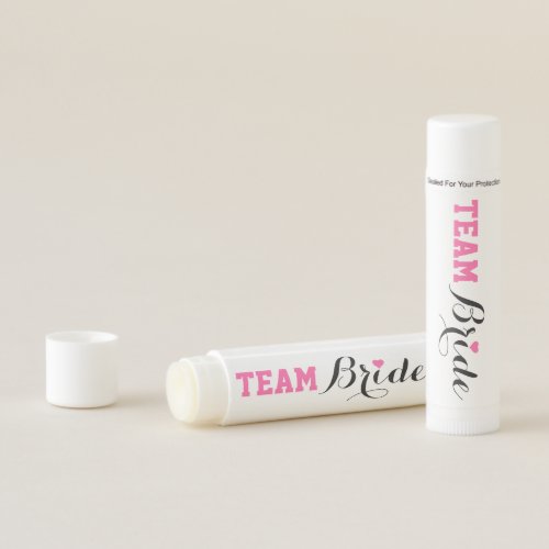 Team Bride Pink Heart Lip Balm _ Choose Flavor