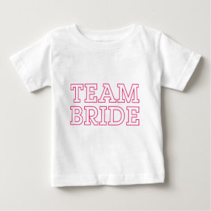 Team Bride Pink Outline Baby T-Shirt
