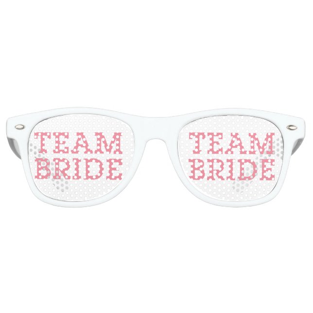 Team Bride Pink Retro Sunglasses (Front)