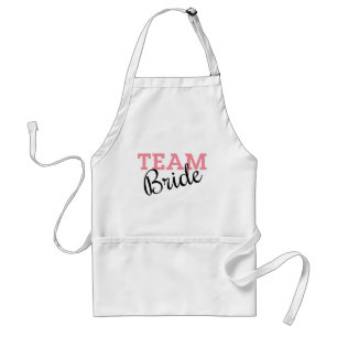 Team Bride Pink Script Adult Apron