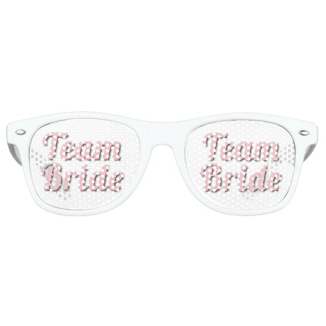 Team Bride Pink Shadow Retro Sunglasses (Front)
