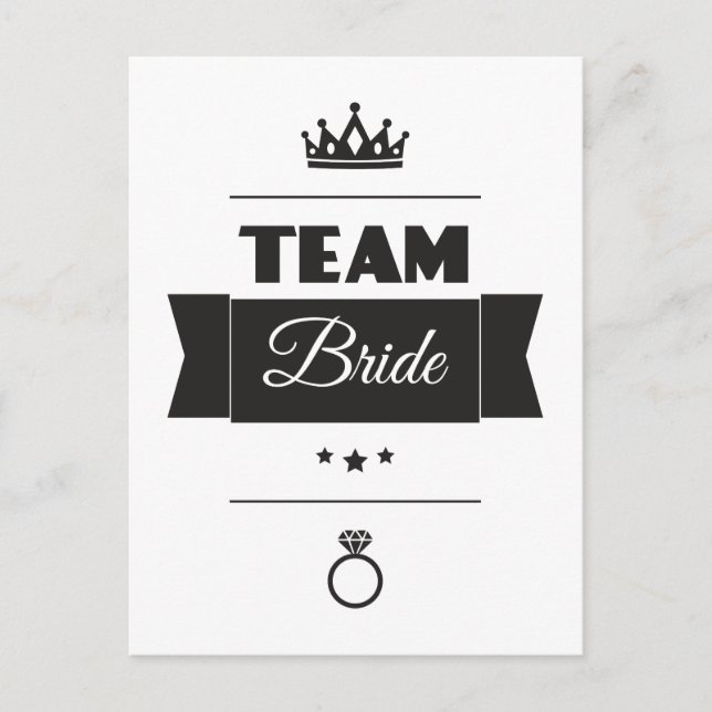 Team Bride Postcard (Front)
