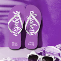 Team Bride Purple and White Personalized