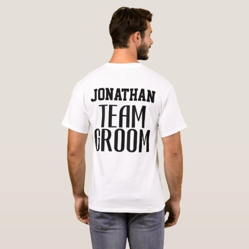 Team Bride Quote Simple Best Man Monogram T_Shirt