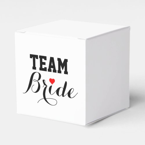 Team Bride Red Heart Favor Box S