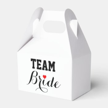 Team Bride Red Heart Favor Gift Box by HappyMemoriesPaperCo at Zazzle
