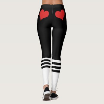 Team Bride Red Heart Leggings by MiniBrothers at Zazzle