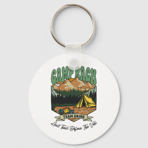 Team Bride Retro Camp Bach Camping Bachelorette Es Keychain