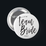 Team Bride | Script Black Button<br><div class="desc">Team Bride custom name buttons</div>
